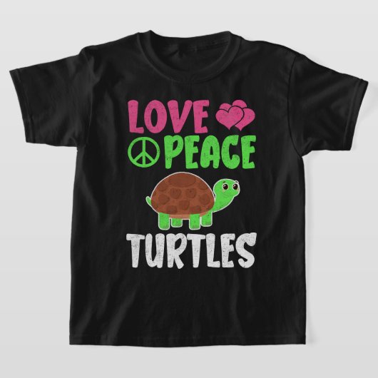 Liebe Peace Schildkröten Niedlich Zootiere Schildk T-Shirt (Ablage )
