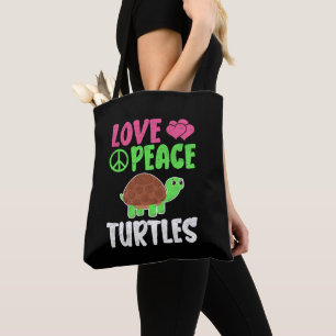 Liebe Peace Schildkröten Niedlich Zootiere Schildk Tasche