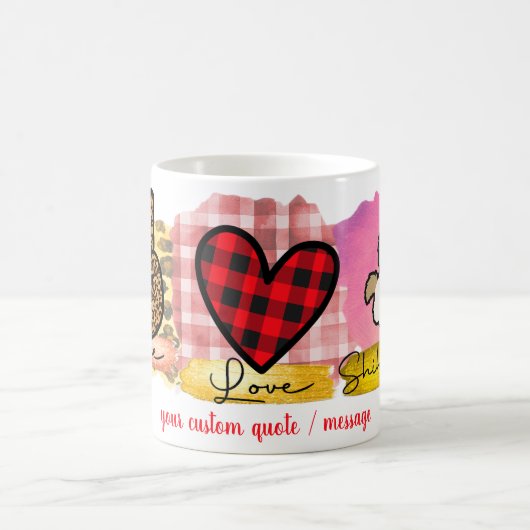Liebe Peace Shih tzu Valentine's Day Hund Lover Kaffeetasse (Mittel)