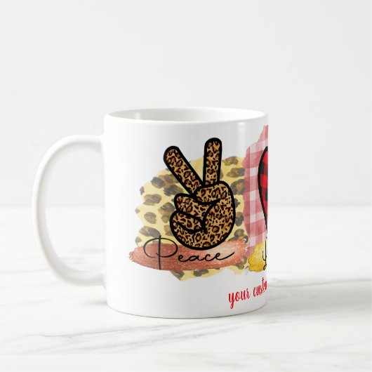 Liebe Peace Shih tzu Valentine's Day Hund Lover Kaffeetasse (Links)