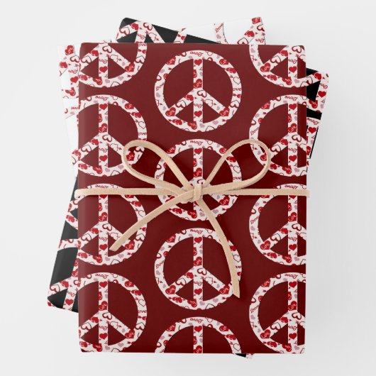 Liebe Peace Sign Collection Geschenkpapier Set (Beispiel)