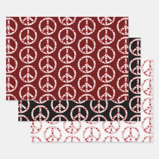 Liebe Peace Sign Collection Geschenkpapier Set (Set)