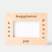 Liebe Peace Simple Moderne Rustikale Typografie Geätzte Rahmen (Vorderseite)