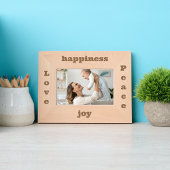 Liebe Peace Simple Moderne Rustikale Typografie Geätzte Rahmen