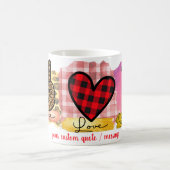 Liebe Peace Yorkshire Ter Valentine's Day Dog Love Kaffeetasse (Mittel)