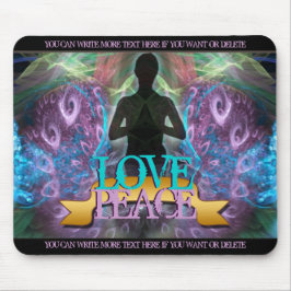 Liebe Peace Zen Yoga Fraktal Art Mousepad