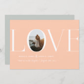 Liebe Peach Foto Save The Date (Vorne/Hinten)