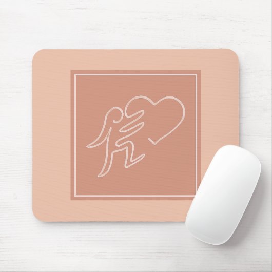 LIEBE (PEACH) MOUSEPAD (Mit Mouse)