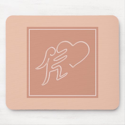 LIEBE (PEACH) MOUSEPAD (Vorne)
