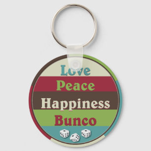 Liebe, Peach und Happiness Bunco Schlüsselkette Schlüsselanhänger