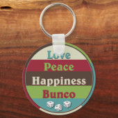 Liebe, Peach und Happiness Bunco Schlüsselkette Schlüsselanhänger (Vorderseite)
