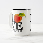 LIEBE Peachtree City Georgia 15oz Zweifarbige Tasse (Vorderseite Links)