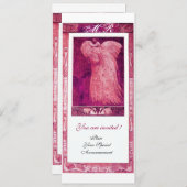 Liebe PEACOCK MONOGRAM Pink Weißes Programm (Vorne/Hinten)