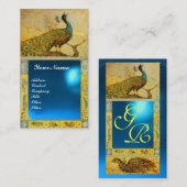 Liebe PEACOCK MONOGRAM Visitenkarte (Vorne/Hinten)