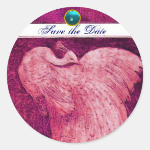 Liebe PEACOCK Runder Aufkleber