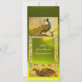 Liebe PEACOCKS MONOGRAMM, Braungelber Topaz Einladung (Rückseite)