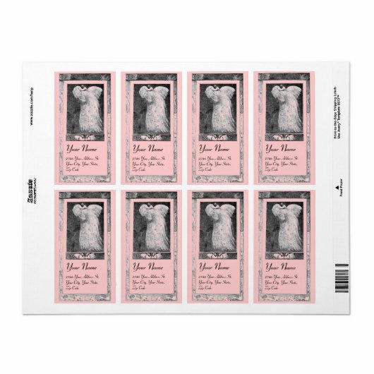 Liebe PEACOCKS, schwarzweiß, rosa (Vorne)