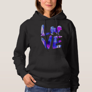 Liebe Peekapoo Watercolor Blue Dog Mama Vater Hoodie