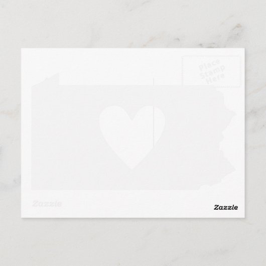 Liebe Pennsylvania Grau Staat Karte Form Adore Her (Rückseite)