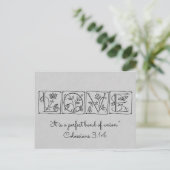 Liebe Perfect Bond of Gewerkschaft~Scripture~Save  Ankündigungspostkarte (Stehend Vorderseite)