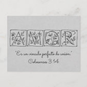 Liebe Perfect Bond of Gewerkschaft~Scripture~Save  Ankündigungspostkarte (Vorderseite)