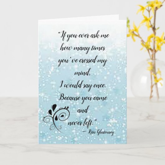 Liebe "Perfect Together" Karte (Gelbe Blume)