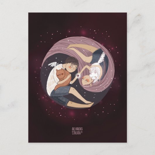 LIEBE perfektes Paar Valentinstag Feiertagspostkarte (Vorderseite)