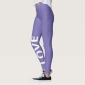 Liebe Periwinkle Monochrome Klassischer Text Leggings (Links)