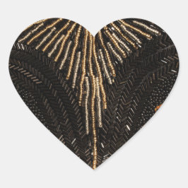 Liebe-Perlen? Vintager Glamour Herz-Aufkleber