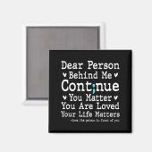 Liebe Person hinter der Prävention von Depressione Magnet (Vorderseite/Rückseite)