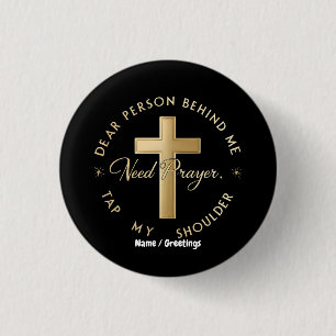 Liebe Person hinter mir: Brauche Gebet, tippe mir  Button