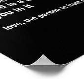 Liebe Person hinter mir Die Welt ist ein besserer Poster (Ecke)