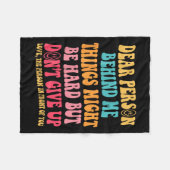 Liebe Person hinter mir geben Sie nicht auf, irrat Fleecedecke (Vorderseite (Horizontal))