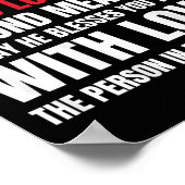 Liebe Person hinter mir Ich hoffe, du kennst Jesus Poster (Ecke)