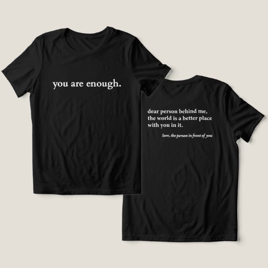 Liebe Person hinter mir Liebe Männer Frauen Tri-Blend Shirt (Design Vorderseite & Rückseite)