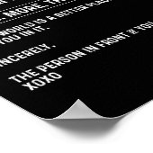 Liebe Person hinter mir Sie sind mehr als genug (o Poster (Ecke)