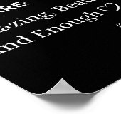 Liebe Person hinter mir Sie sind_ Phantastisch sch Poster (Ecke)