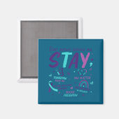 Liebe Person Hinter Mir Sie Suizidbewusstsein Magnet (Vorderseite/Rückseite)