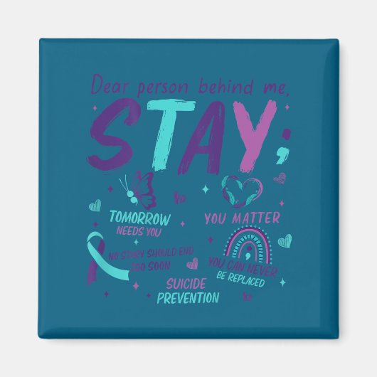 Liebe Person Hinter Mir Sie Suizidbewusstsein Magnet (Vorne)