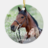 LIEBE PERSONALISIERT 2 FOTO KERAMIK ORNAMENT (Vorne)