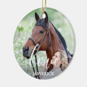 LIEBE PERSONALISIERT 2 FOTO KERAMIK ORNAMENT (Links)