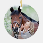 LIEBE PERSONALISIERT 2 FOTO KERAMIK ORNAMENT (Hinten)