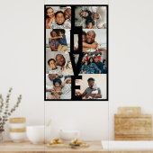 LIEBE Personalisiert 8 Foto Collage Poster (Küche)