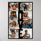 LIEBE Personalisiert 8 Foto Collage Poster (Vorne)
