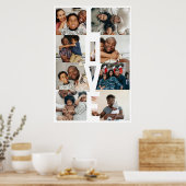 LIEBE Personalisiert 8 Foto Collage Poster (Küche)