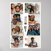 LIEBE Personalisiert 8 Foto Collage Poster (Vorne)