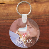 Liebe Personalisiert Foto Couple's Key Chain Schlüsselanhänger (Vorderseite)