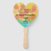 Liebe Personalisiert Gouache Wasserfarben Fächer (Rückseite)