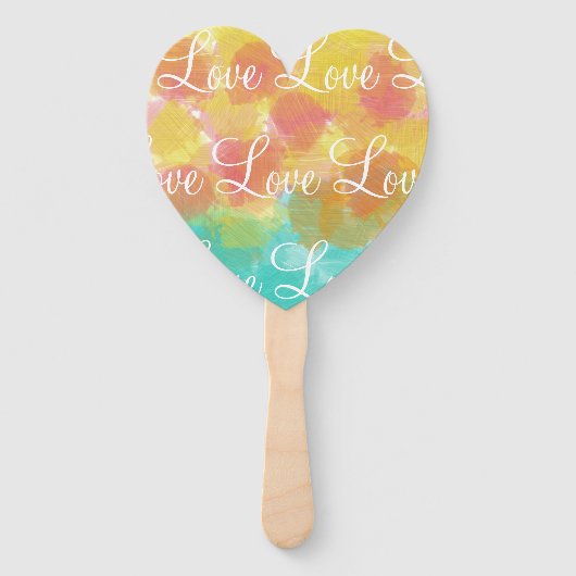 Liebe Personalisiert Gouache Wasserfarben Fächer (Vorderseite)