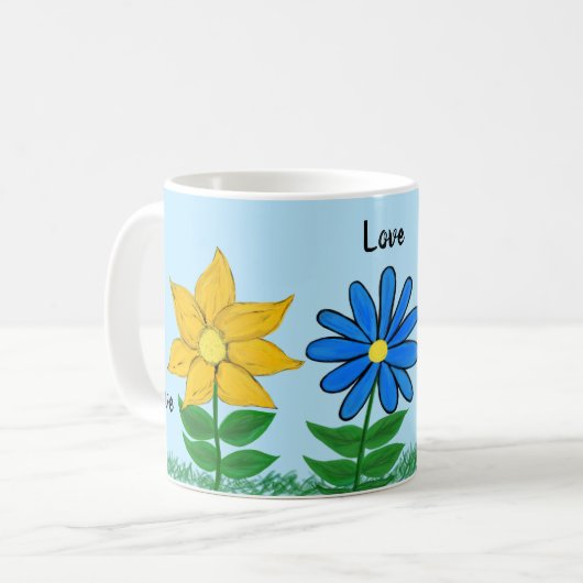 Liebe Personalisiert Grau Tasse (Vorderseite Links)